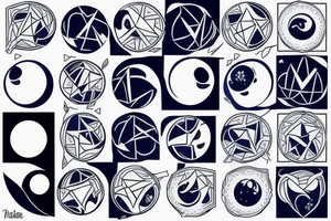 lone wolf blue eyed moon tattoo idea