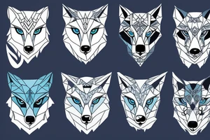 lone wolf blue eyed moon tattoo idea