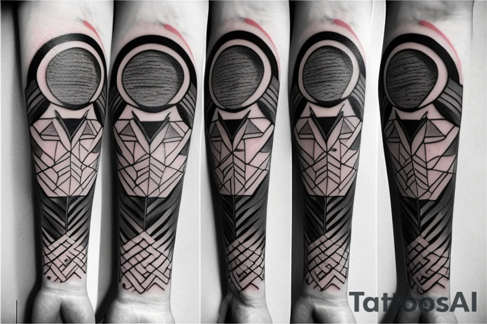 lone wolf blue eyed moon minimalist tattoo idea