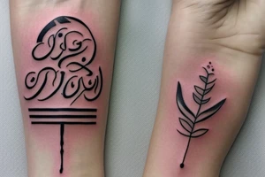 A tattoo to symbolize my mom who speaks urdu and my dad who speaks malayalam tattoo idea