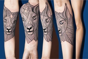Goat climbing a mountain tattoo idea