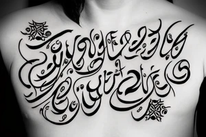 A tattoo to symbolize my mom who speaks urdu and my dad who speaks malayalam tattoo idea