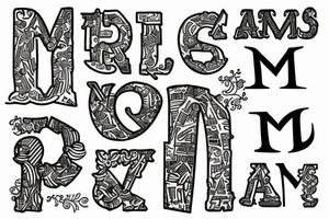 Letters - A and M tattoo idea