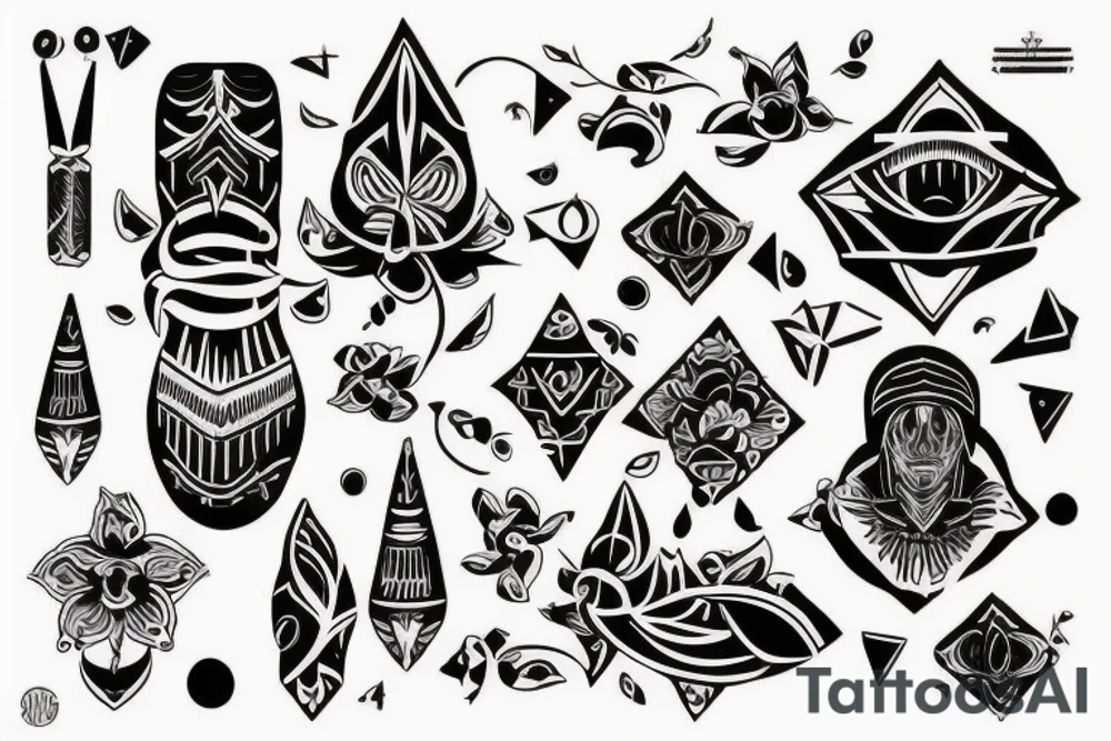 Ворон в черной шляпе держащий струны tattoo idea