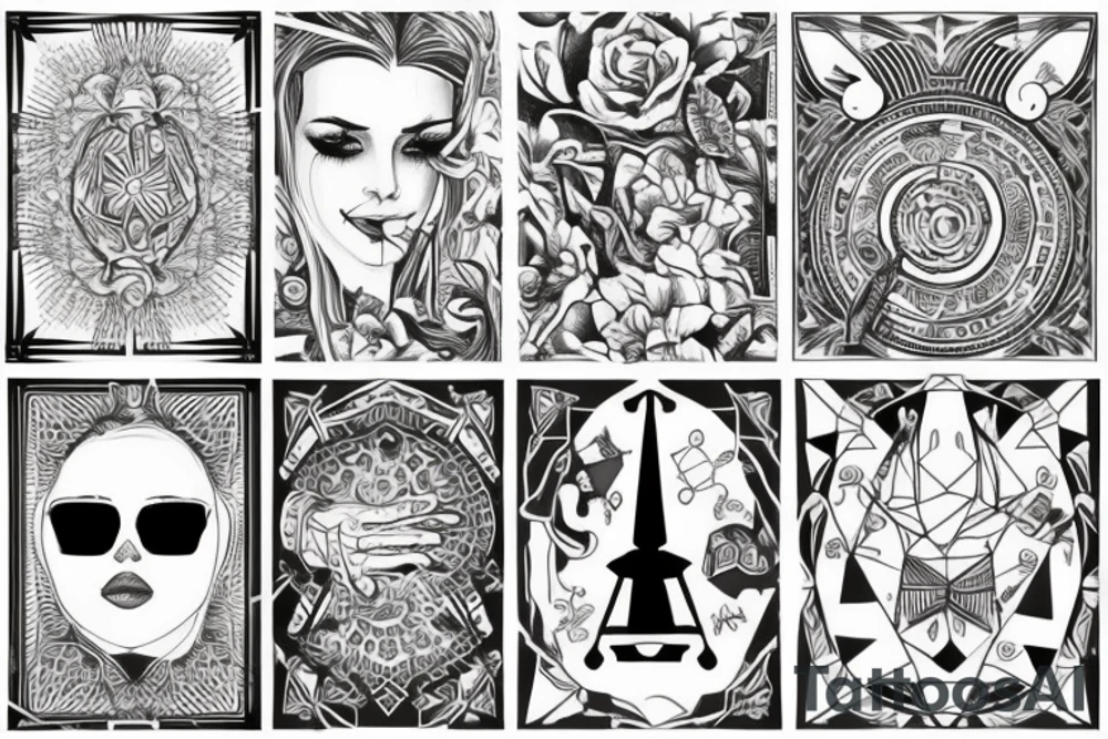 Ворон в черной шляпе держащий струны tattoo idea