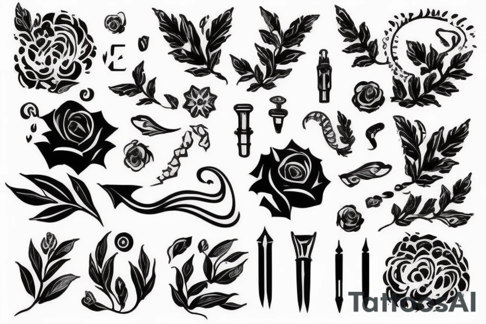 Ворон в черной шляпе держащий струны tattoo idea