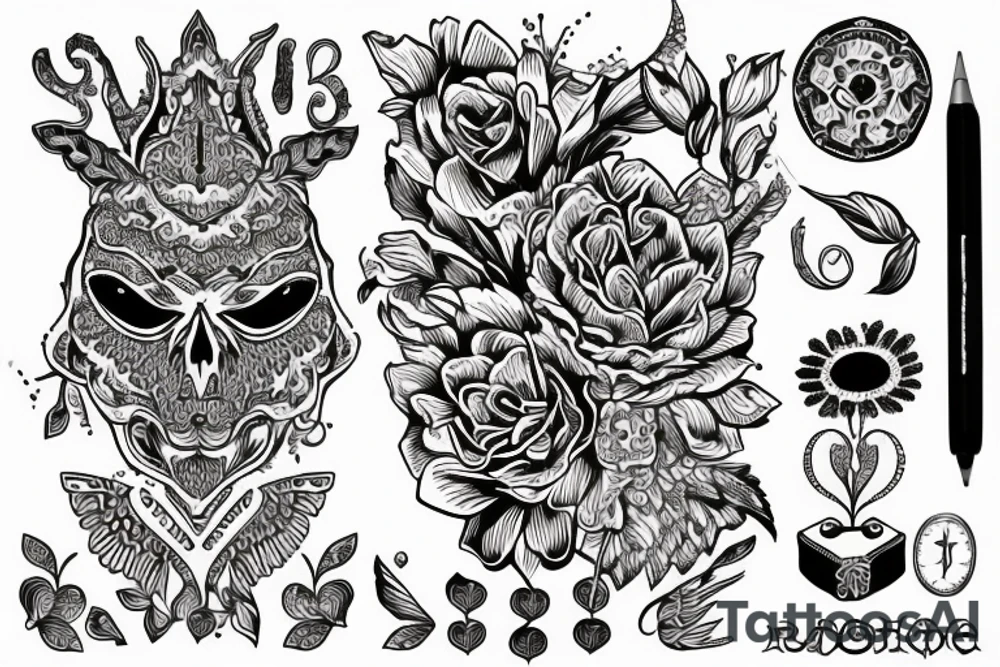 Ворон в черной шляпе tattoo idea