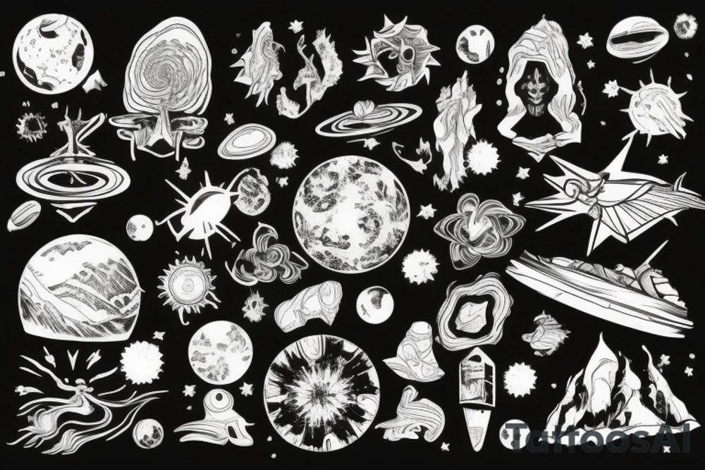 tattoo to describe the smallness of the human being in relation to the immensity of the universe tattoo idea