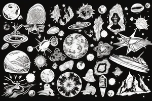 tattoo to describe the smallness of the human being in relation to the immensity of the universe tattoo idea