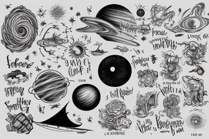 tattoo to describe the smallness of the human being in relation to the immensity of the universe tattoo idea