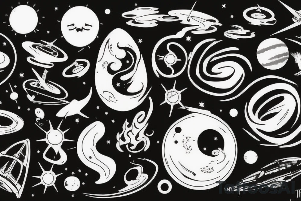tattoo to describe the smallness of the human being in relation to the immensity of the universe tattoo idea