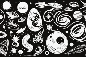 tattoo to describe the smallness of the human being in relation to the immensity of the universe tattoo idea