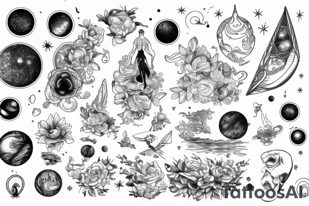 tattoo to describe the smallness of the human being in relation to the immensity of the universe tattoo idea