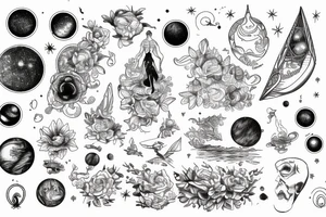 tattoo to describe the smallness of the human being in relation to the immensity of the universe tattoo idea