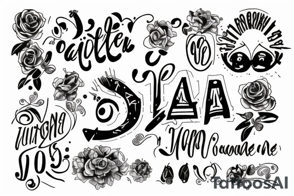 Juanita text name tattoo idea