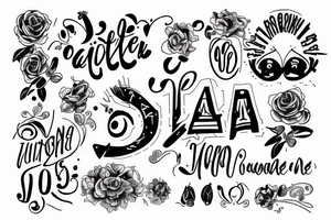 Juanita text name tattoo idea