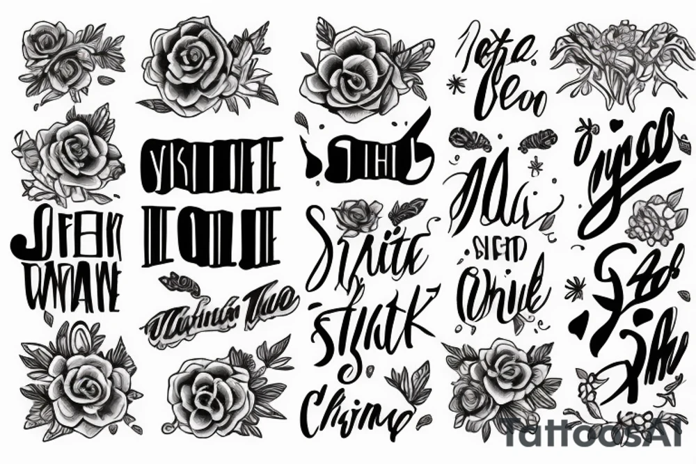 Juanita text name tattoo idea