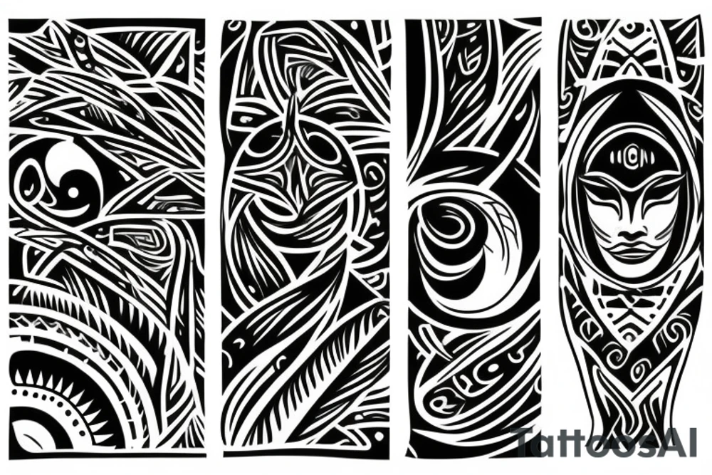 Life cycle nature morning night creation tattoo idea