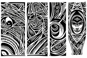 Life cycle nature morning night creation tattoo idea