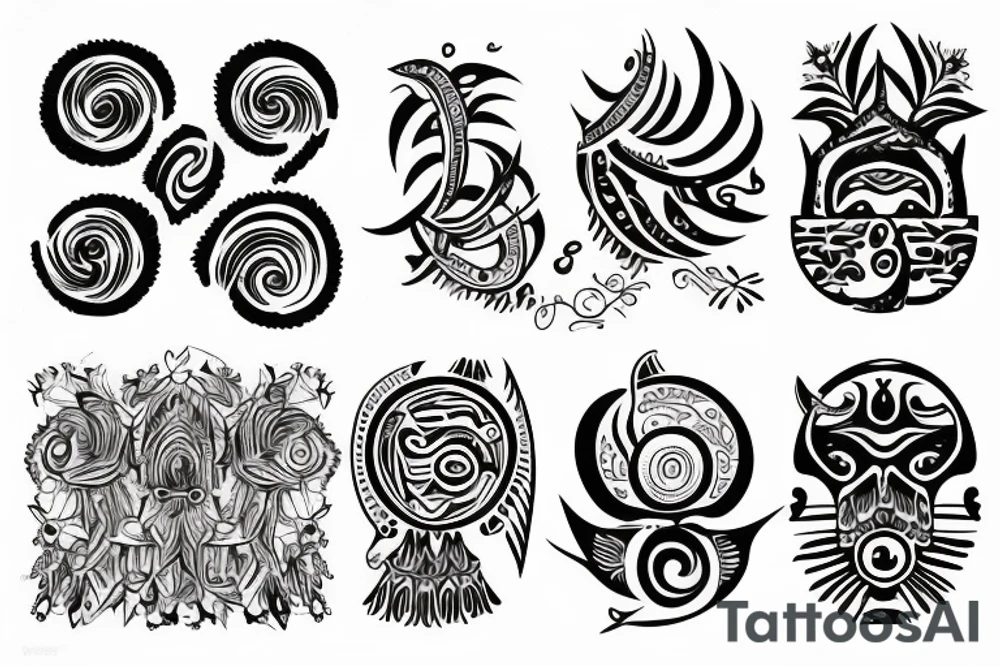Life cycle nature morning night creation tattoo idea