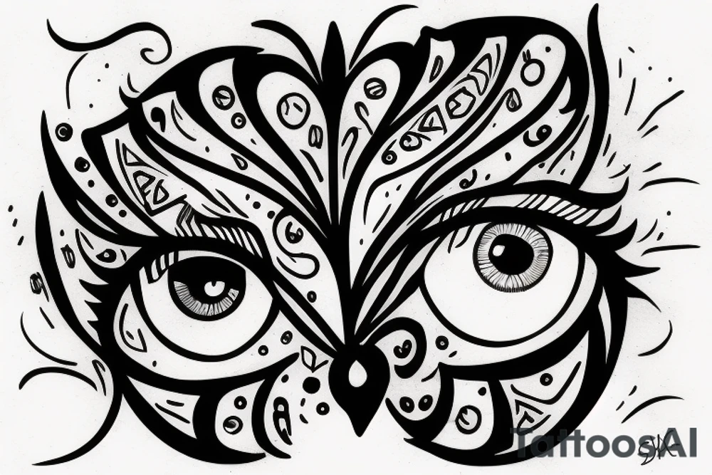 a couple of eyes tattoo idea