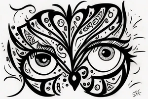 a couple of eyes tattoo idea