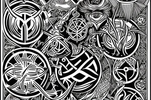crow yggdrasil Vegvisir tattoo idea