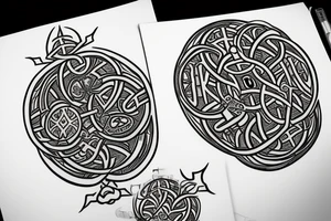 crow yggdrasil Vegvisir tattoo idea