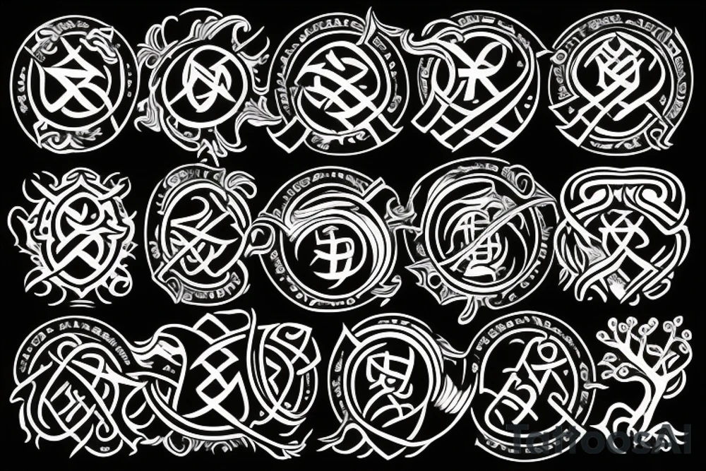 crow yggdrasil Vegvisir tattoo idea