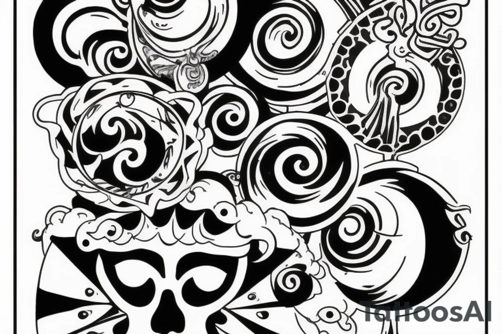 man levitating, 3/4 view, looking up the sky tattoo idea