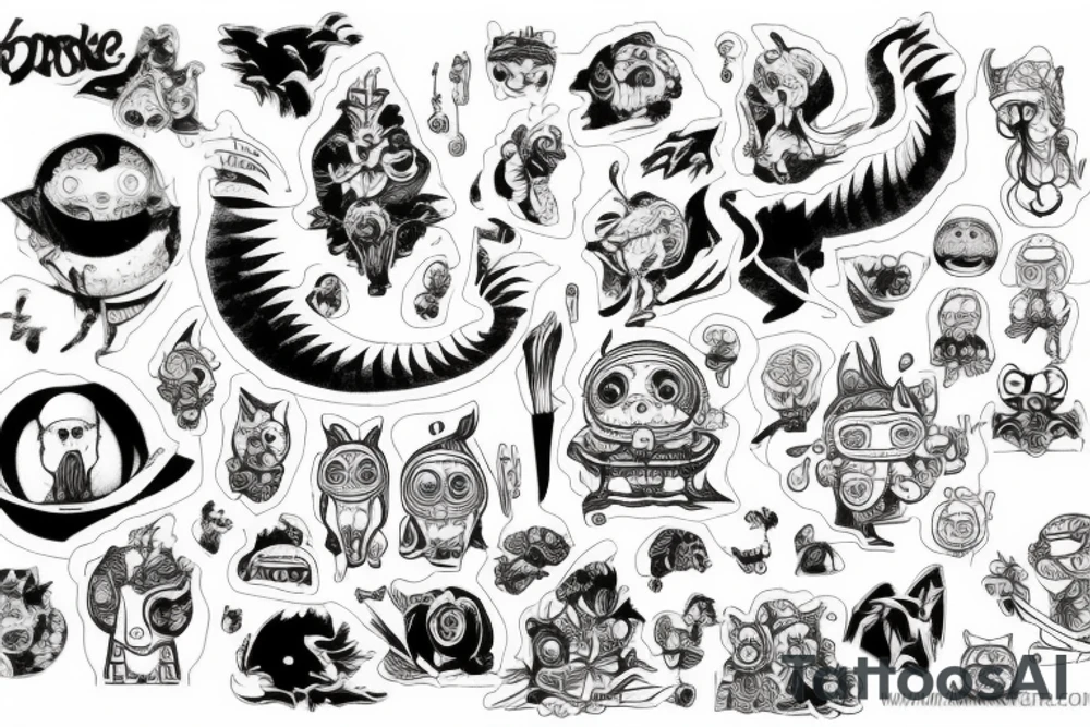 trhiskeleon tattoo idea