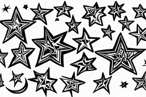 Smiling star tattoo idea