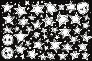 Smiling star tattoo idea