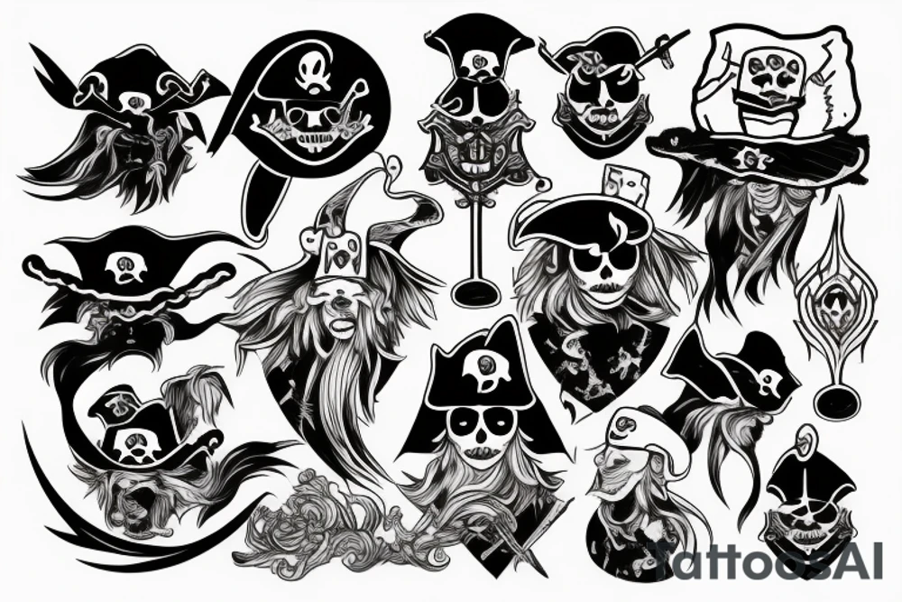 Kitsune pirate mage tattoo idea