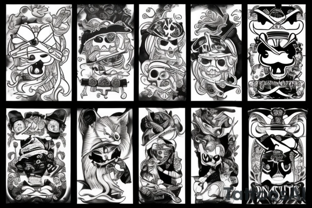 Kitsune pirate tattoo idea