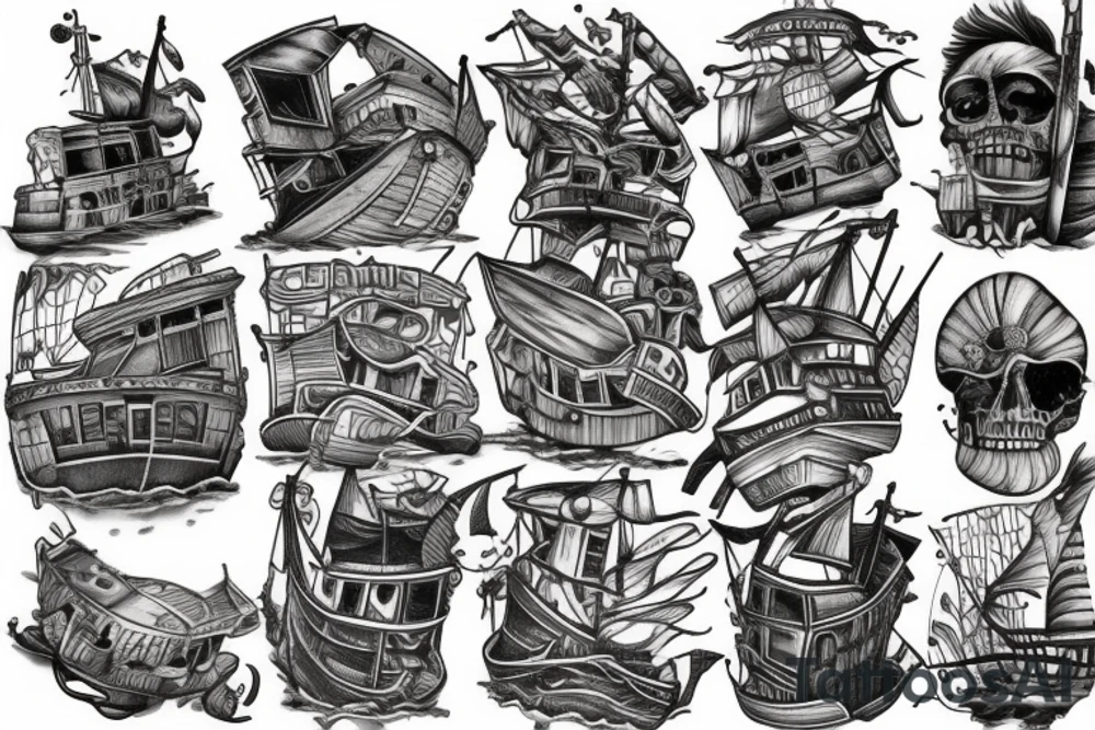 shipwreck tattoo idea