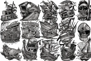shipwreck tattoo idea