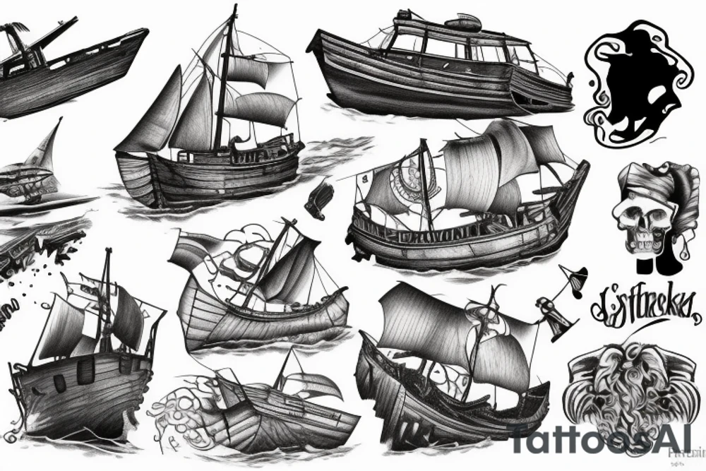shipwreck tattoo idea