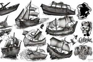 shipwreck tattoo idea
