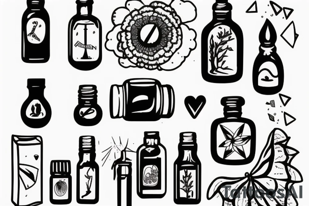 ship in a bottle tattoo idea