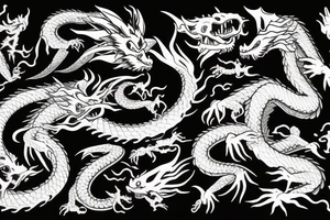 dragon ascending to heaven tattoo idea