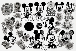 Illuminati, CIA, MK Ultra, Mickey Mouse tattoo idea