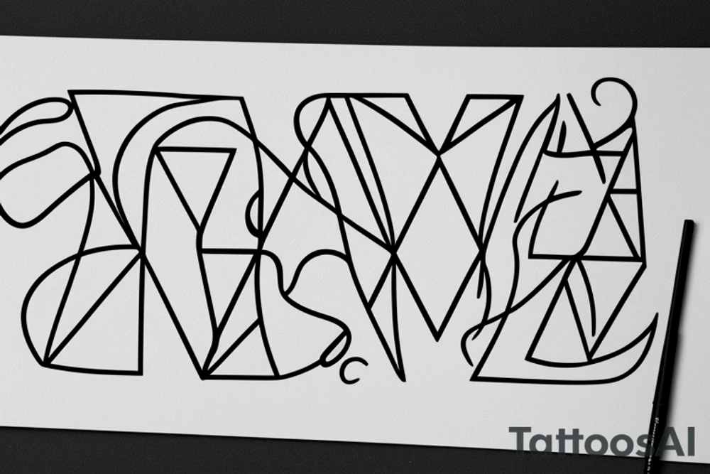 a simple minimalistic version of the words "amor fati" tattoo idea