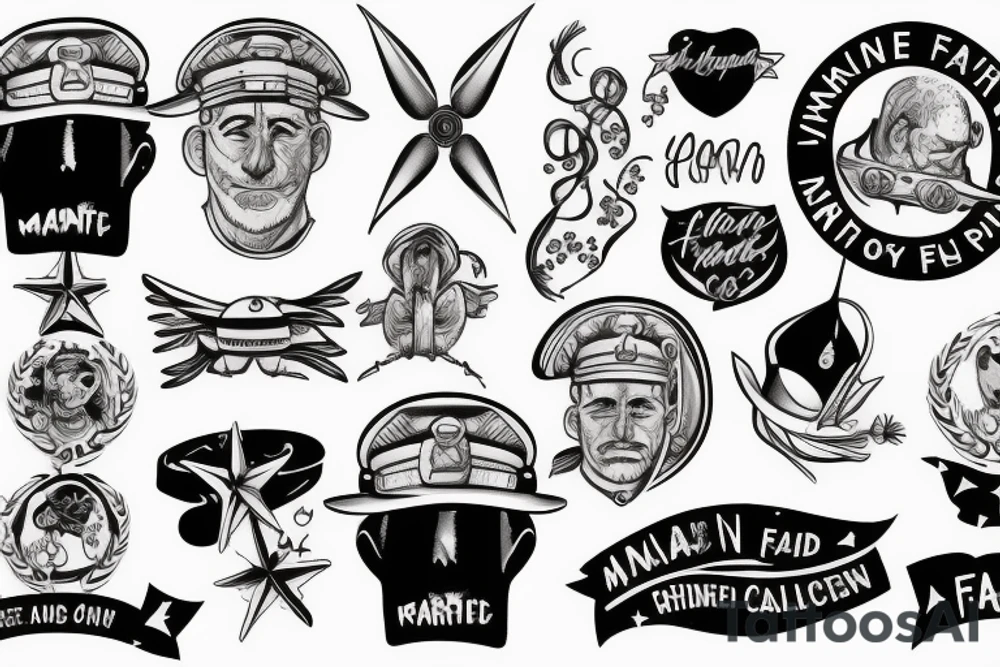 marine father tattoo idea