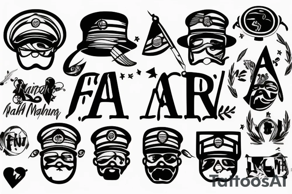 marine father tattoo idea