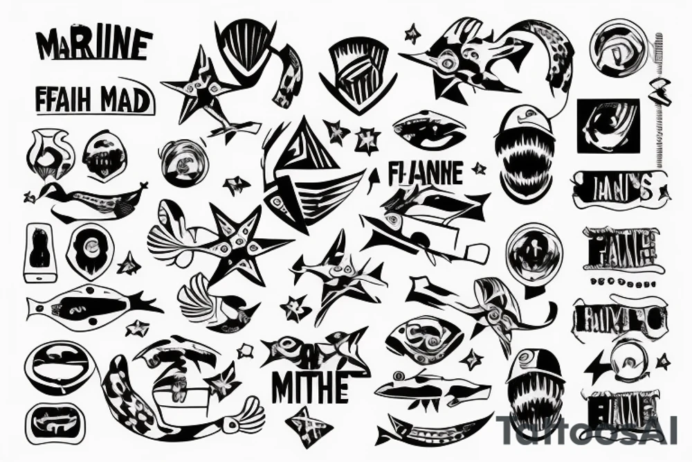 marine father tattoo idea