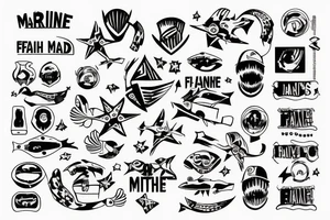 marine father tattoo idea
