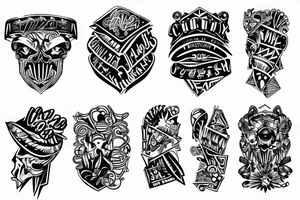 Chunky chain flashsheet tattoo idea