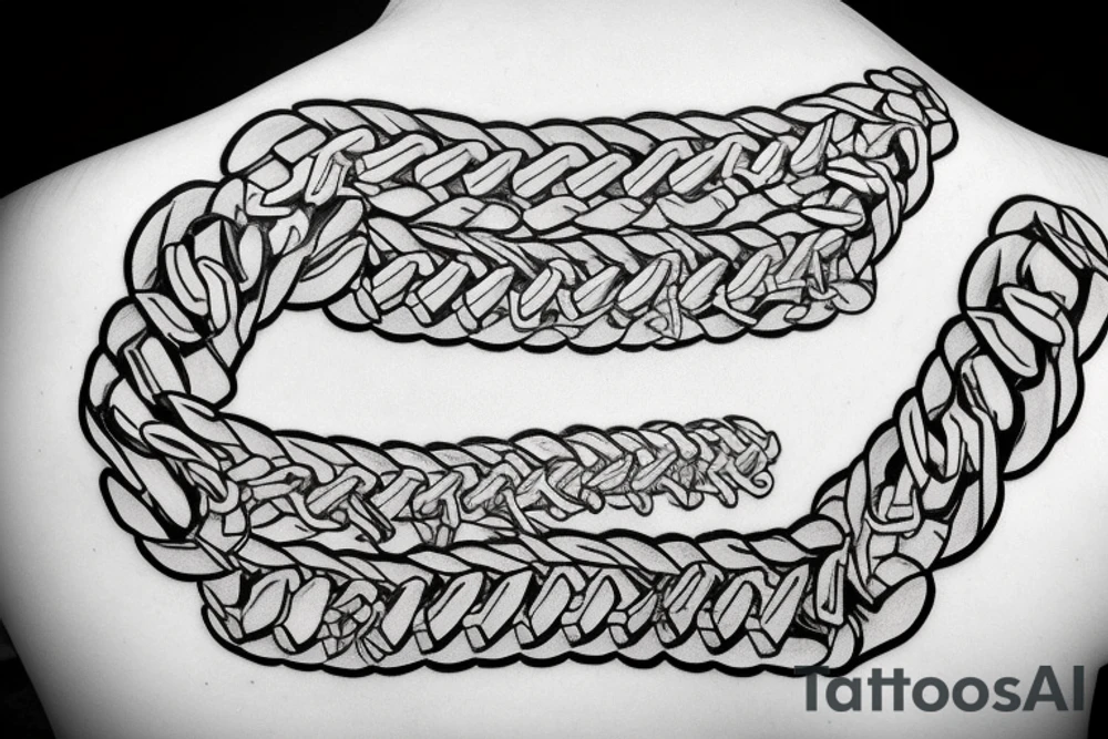 Chunky chain flashsheet tattoo idea