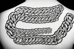 Chunky chain flashsheet tattoo idea
